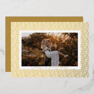 Goldene Sterne Boho Foto Gold Folien Feiertagskarte