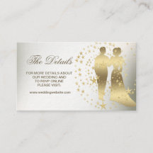 Goldene Sterne Braut und Groom Vintag