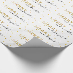 Goldene Sterne - Fröhlich und hell Geschenkpapier