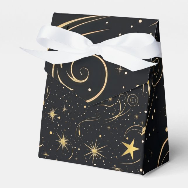 Goldene Sterne Geschenkboxen mit Multifunktionslei Geschenkschachtel (Vorderseite)