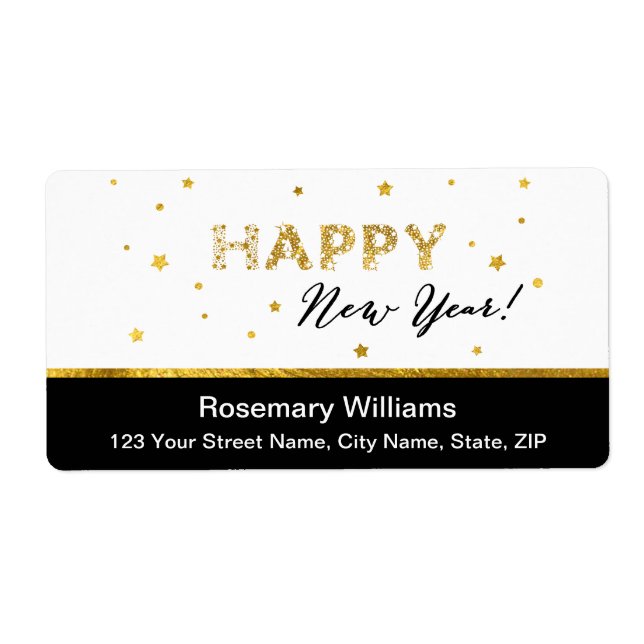 Goldene Sterne - Glückliche neue Jahresverschiffun (Vorne)