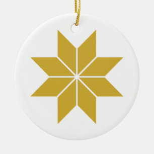 Goldene Sterne Keramik Ornament