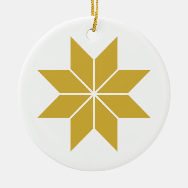 Goldene Sterne Keramik Ornament (Vorne)
