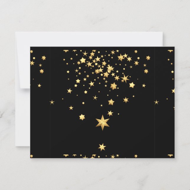 Goldene Sterne Mitteilungskarte (Vorderseite)