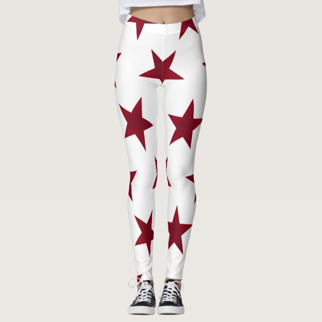 Goldene Sterne Muster 7 Leggings (Vorderseite)
