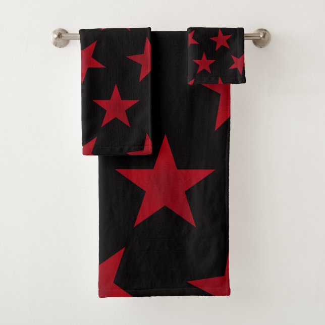 Goldene Sterne Muster 8 Badhandtuch Set (Insitu)