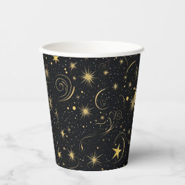 Goldene Sterne Papier-Cup Pappbecher