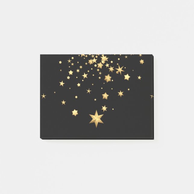 Goldene Sterne Post-it Klebezettel (Vorderseite)