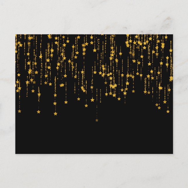 Goldene Sterne Postkarte (Vorderseite)