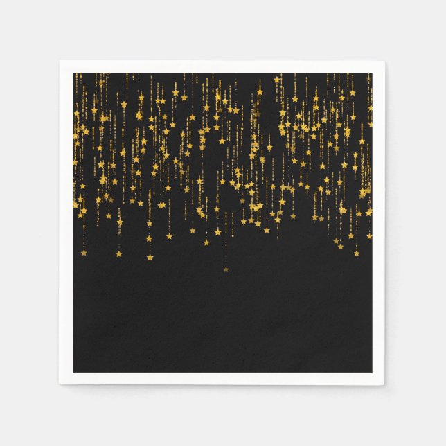 Goldene Sterne Serviette (Vorderseite)