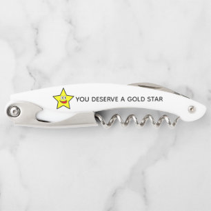 Goldene Sterne Sie verdienen einen Goldenen Ster Kellnermesser