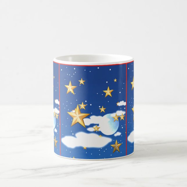 Goldene Sterne - Tasse (Mittel)