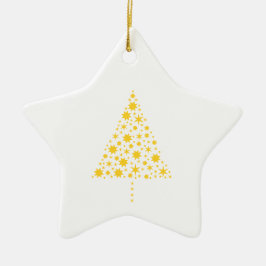 Goldene Sterne Weihnachtsbaum Keramik Ornament