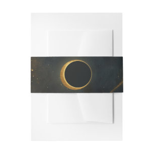 Goldene Sternenstaub-Finsternis-Himmlische Hochzei Einladungsbanderole