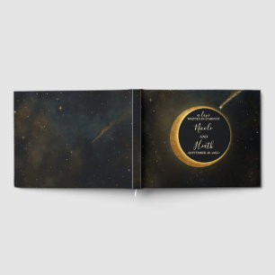 Goldene Sternenstaub-Finsternis-Himmlische Hochzei Gästebuch