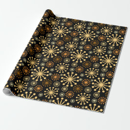 Goldene Sternexplosion Geschenkpapier