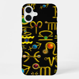 GOLDENE STERNZEICHEN-GEBURTSTAGSJUWELEN,EDELSTEINE iPhone 16 PLUS HÜLLE