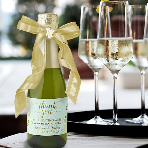 Goldene Stickerei auf Neo-Mintgrüner Hochzeits-Dan