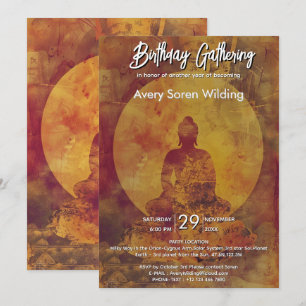 Goldene Stille Spiritual Light Design Einladung