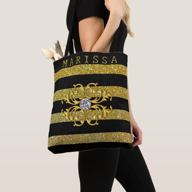 goldene Stipes Bridesmaid Personalisiert (Von Nahem)