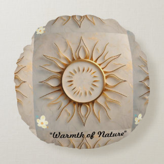 "Goldene Strahlung" Rundes Kissen