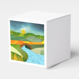 Goldene Straße Geschenkschachtel