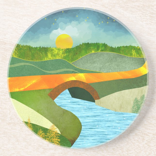 Goldene Straße Getränkeuntersetzer (Vorne)