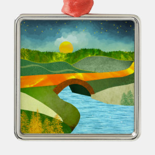 Goldene Straße Ornament Aus Metall