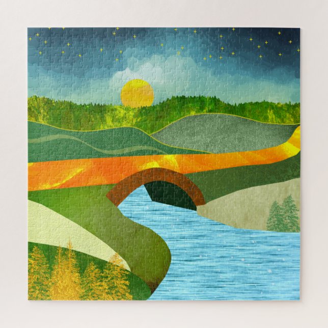 Goldene Straße Puzzle (Vertikal)