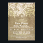 Goldene Streichellichter Glam Einladung<br><div class="desc">Vintage aber moderne Hochzeitseinladung mit der Lichterkette glitzern. — Alle Designelemente von Jinaiji.</div>