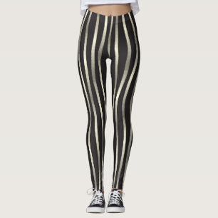 Goldene Streifen, luxuriöse Textur Leggings