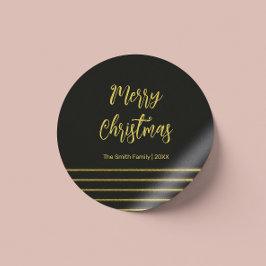 Goldene Streifen Runder Aufkleber