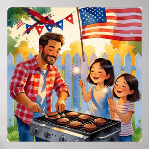 Goldene Stunde, 4. Juli GRILLEN Poster