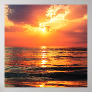 Goldene Stunde am Meer Poster