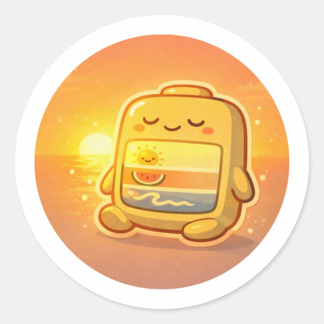 Goldene Stunde Angriff Runder Aufkleber (Vorderseite)