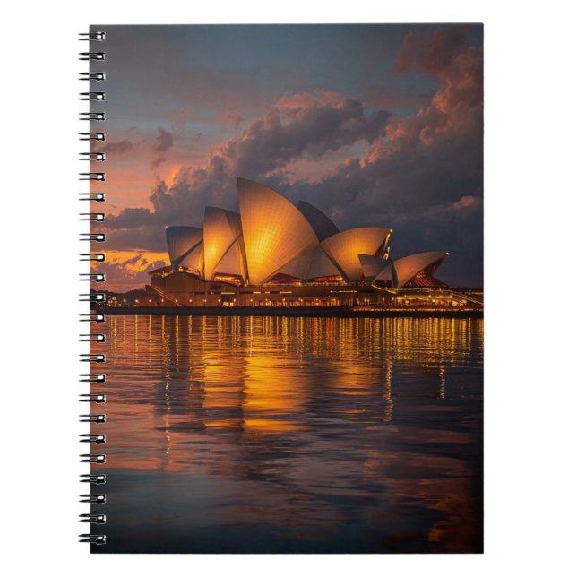 Goldene Stunde bei Sydney Opera House Notebook Notizblock (Vorderseite)