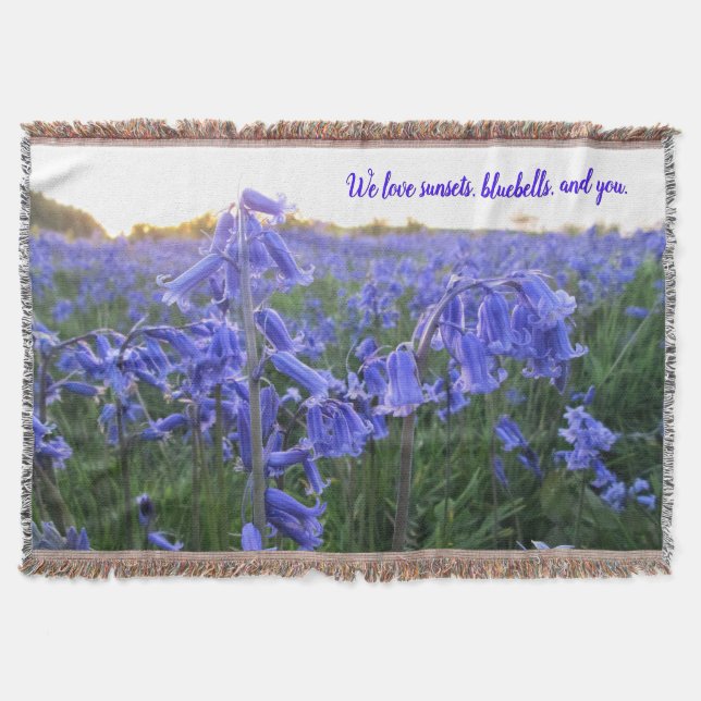 Goldene Stunde Bluebells - Personalisierter Mutter Decke (Vorderseite)
