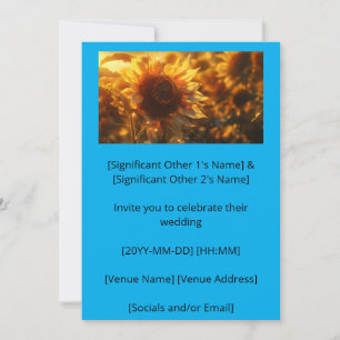 Goldene Stunde Blühende Sonnenblume (AI) Einladung
