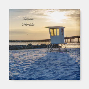 Goldene Stunde Destin East Pass Square Magnet