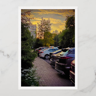 Goldene Stunde Foil Einladung - individuell einste