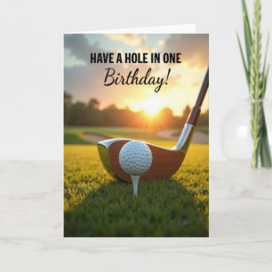 Goldene-Stunde-Golf-Geburtstagskarte Karte