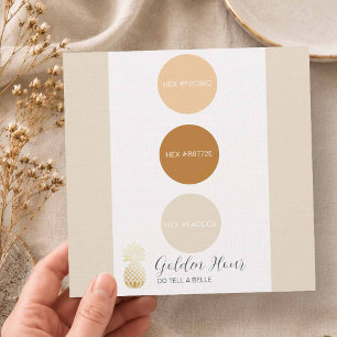 Goldene Stunde Hochzeitsfarben-Palette Einladung