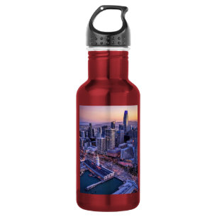Goldene Stunde Luftbild von San Francisco City Edelstahlflasche