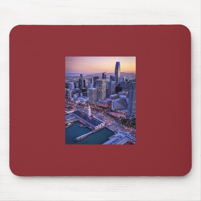 Goldene Stunde Luftbild von San Francisco City Mousepad (Vorne)