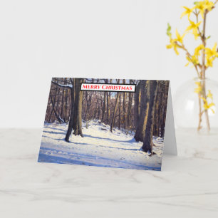 Goldene Stunde Schnee Szene Weihnachten  Karte