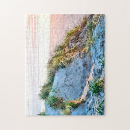 Goldene Stunde Sonnenuntergang auf den Dünen von F Puzzle