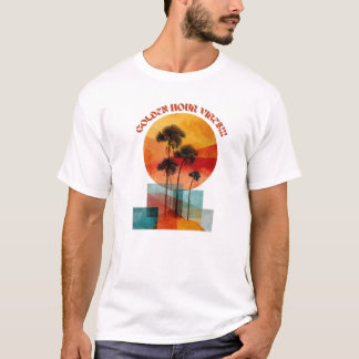 Goldene Stunde Sonnenuntergang Palmen T - Shirt - 