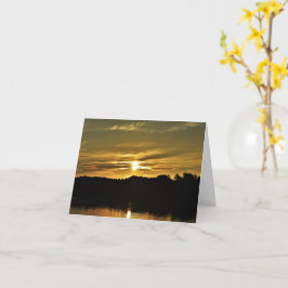 Goldene Stunde Sonnenuntergang über dem See Karte