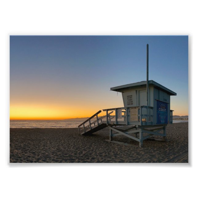 Goldene Stunde Sonnenuntergang - Venice Beach, CA Fotodruck (Vorne)