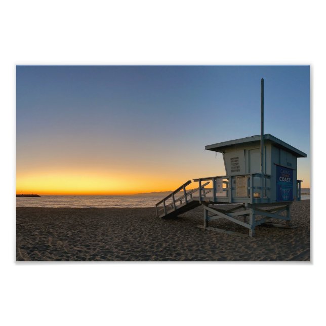 Goldene Stunde Sonnenuntergang - Venice Beach, CA Fotodruck (Vorne)